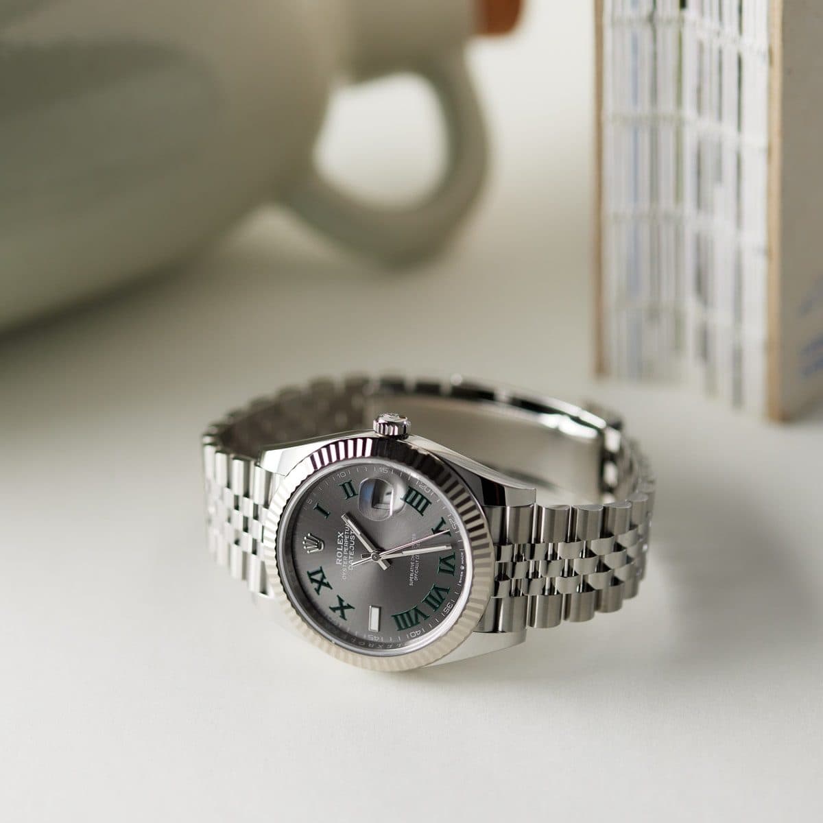 Rolex Datejust "Wimbledon" Steel Jubilee Grey Dial 41mm