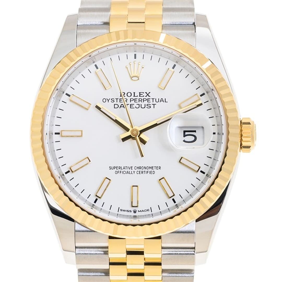 Rolex Datejust Yellow Gold & Steel Jubilee White Dial 36mm photo 4