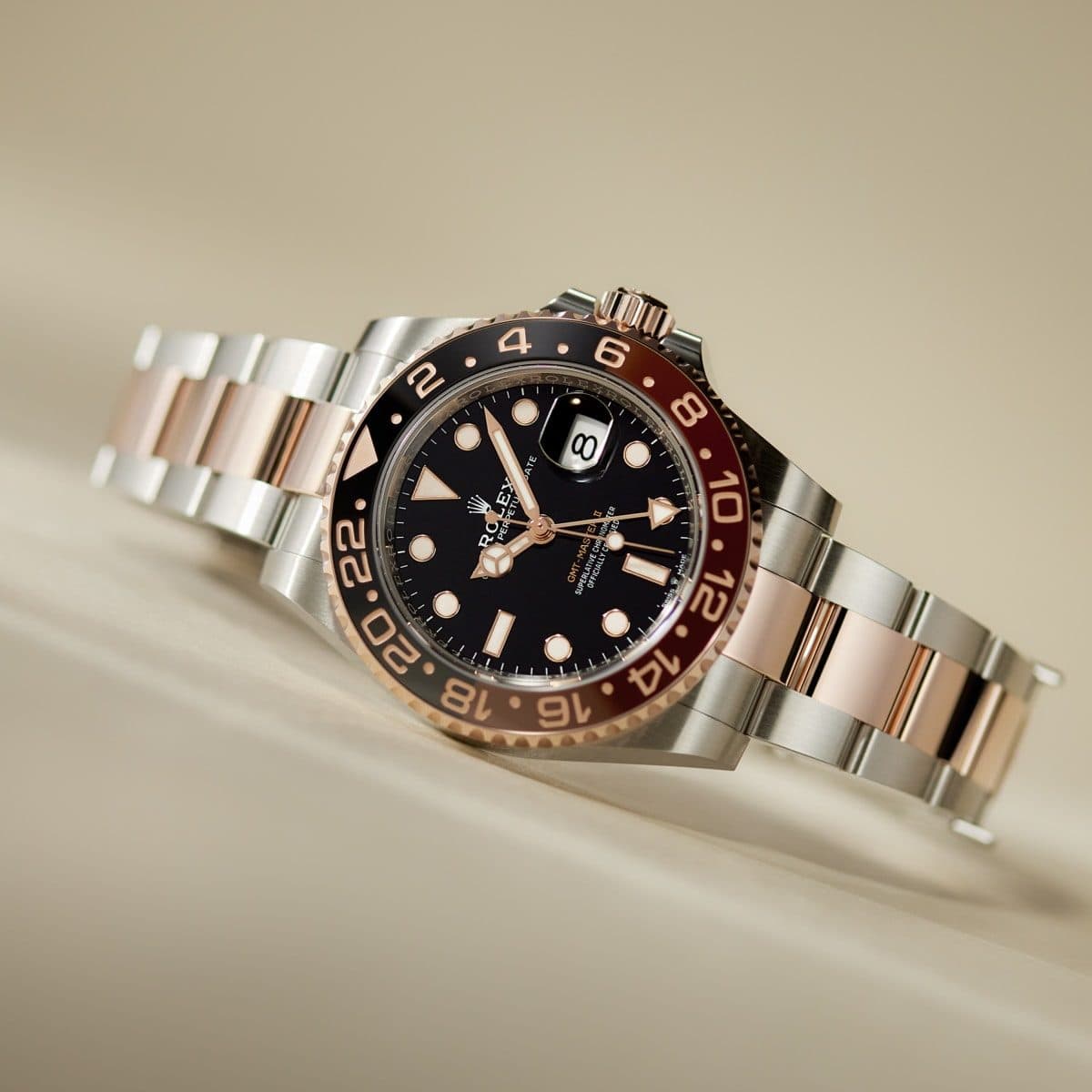 Rolex GMT-Master II "Rootbeer" Rose Gold & Steel Black Dial 40mm
