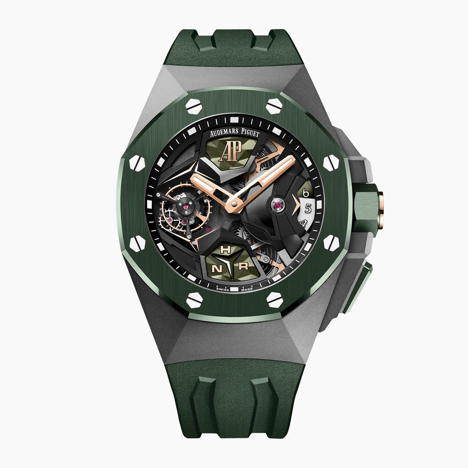 Audemars Piguet Royal Oak Concept GMT Tourbillon Titanium Ceramic Skeleton Dial 44mm