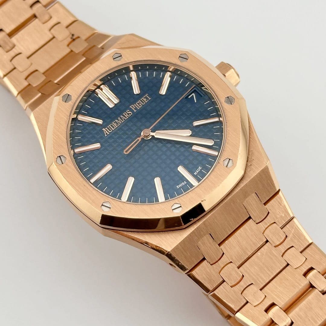 Audemars Piguet Royal Oak Selfwinding Rose Gold Blue Dial 41mm