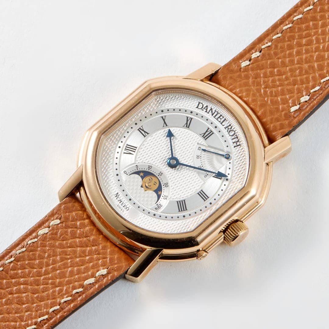 Daniel Roth Moonphase Power Reserve Yellow Gold Silver Dial 33mm photo 2