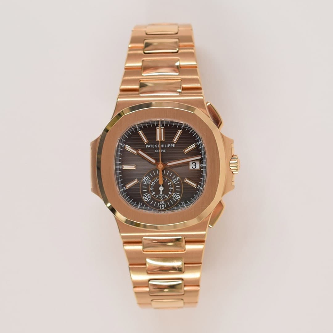 Patek Philippe Nautilus Chronograph Rose Gold Black Dial 40mm