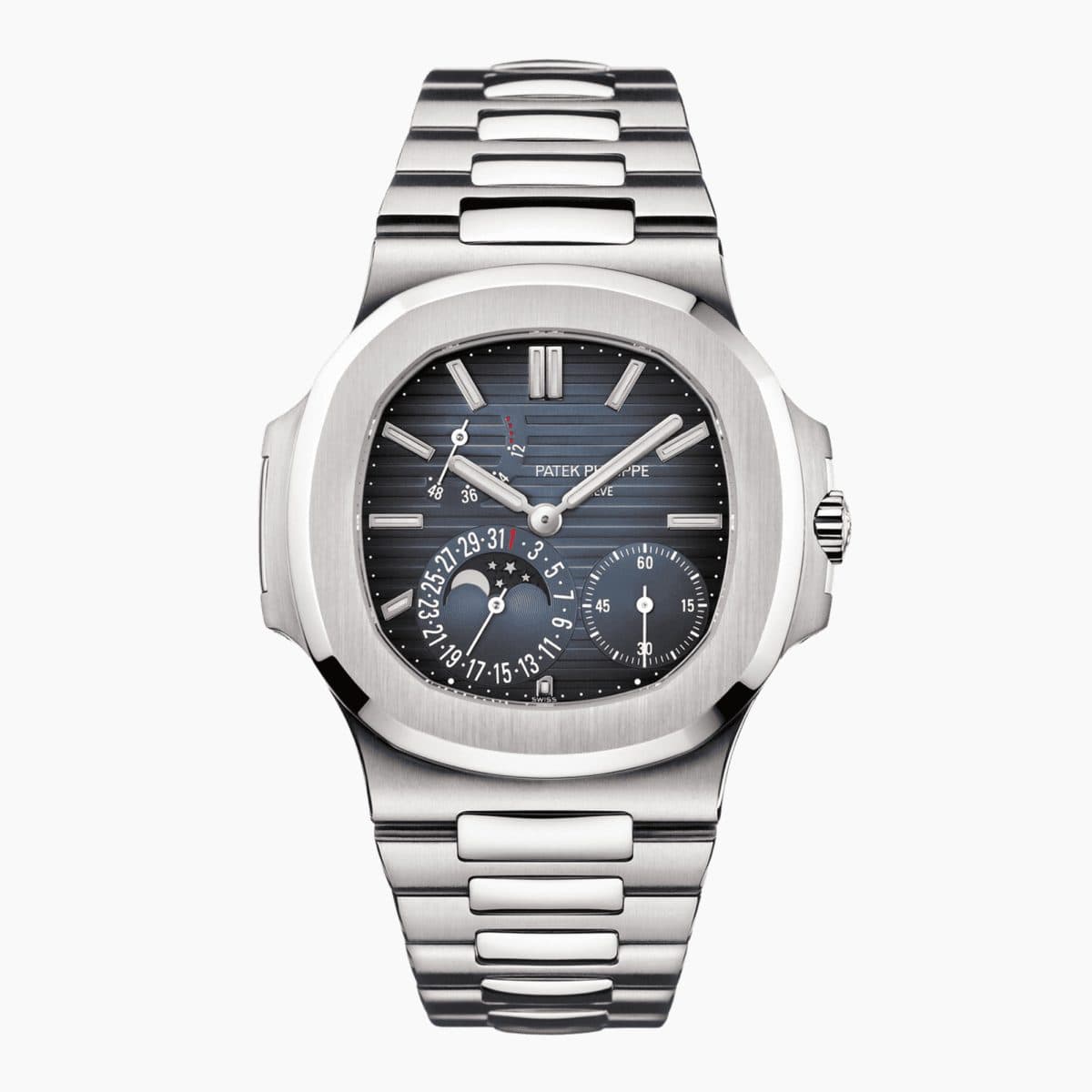 Patek Philippe Nautilus Moonphase Steel Blue Dial 40mm