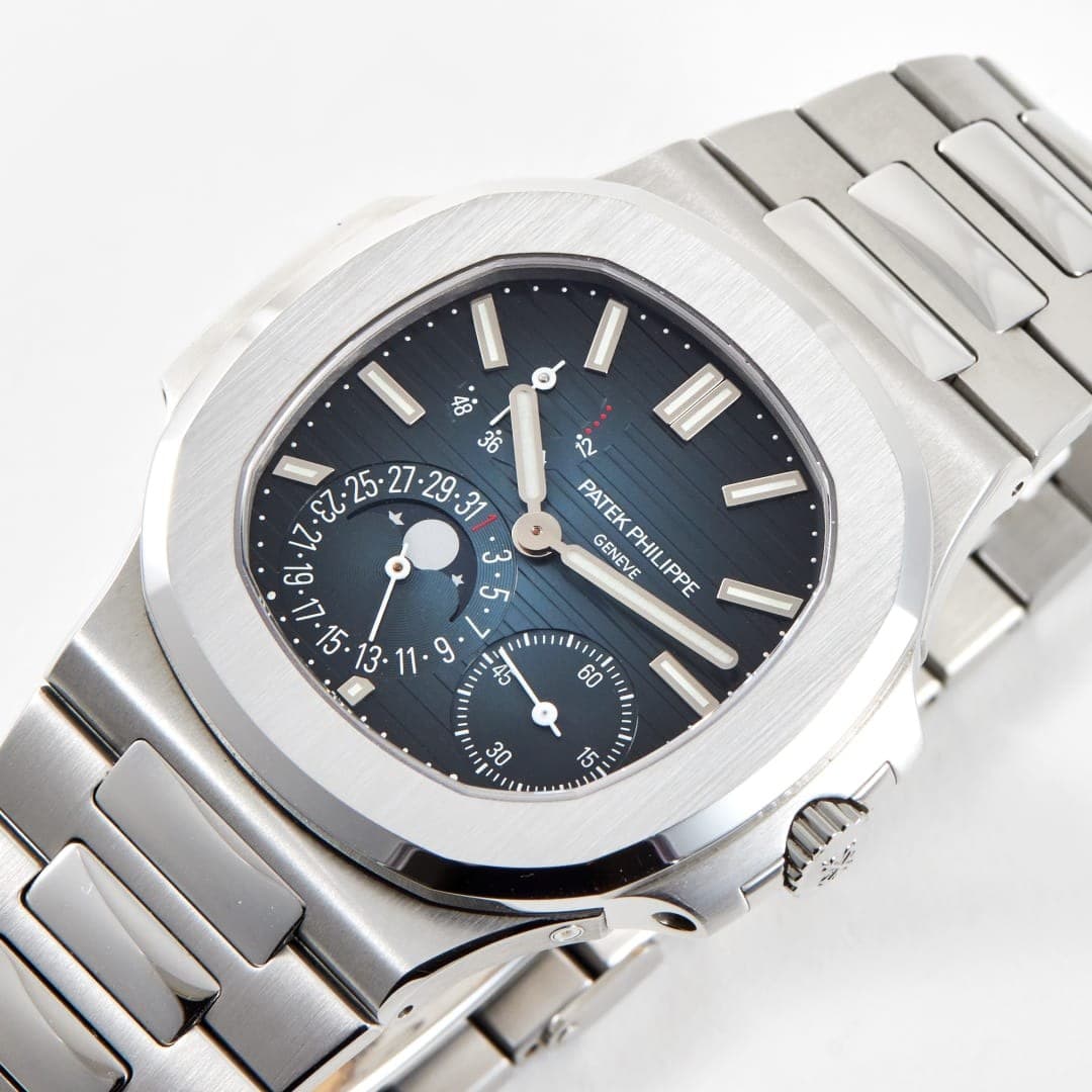 Patek Philippe Nautilus Moonphase Steel Blue Dial 40mm