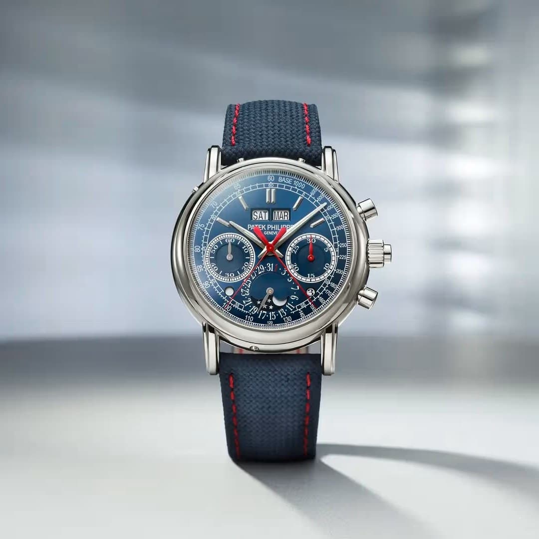 Patek Philippe Perpetual Calendar Split-Seconds Chronograph White Gold Blue Dial 40mm photo 2