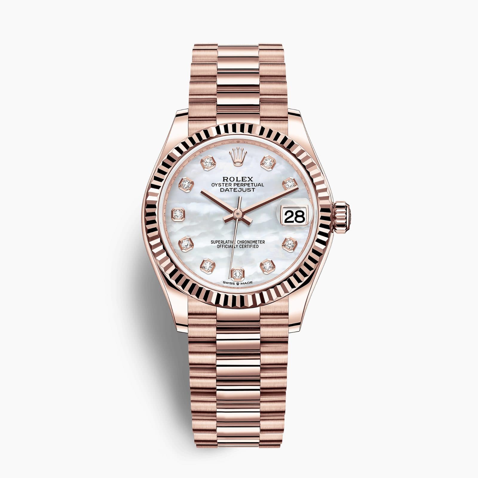 Rolex Datejust Rose Gold Mother of Pearl Dial 31mm