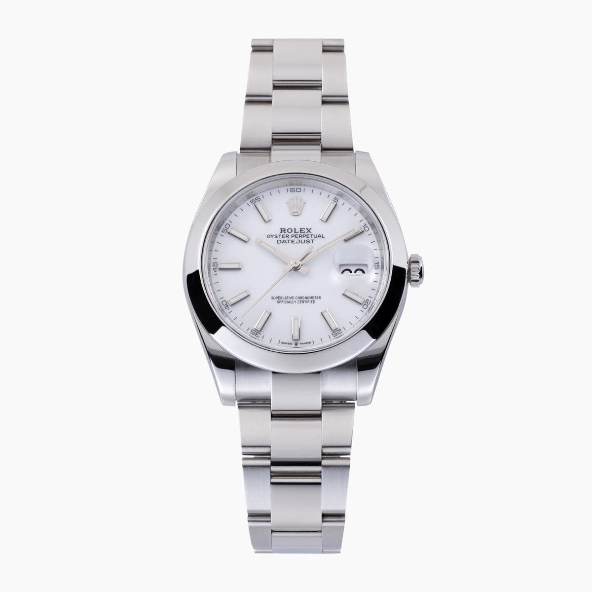 Rolex Datejust Steel White Dial 41mm