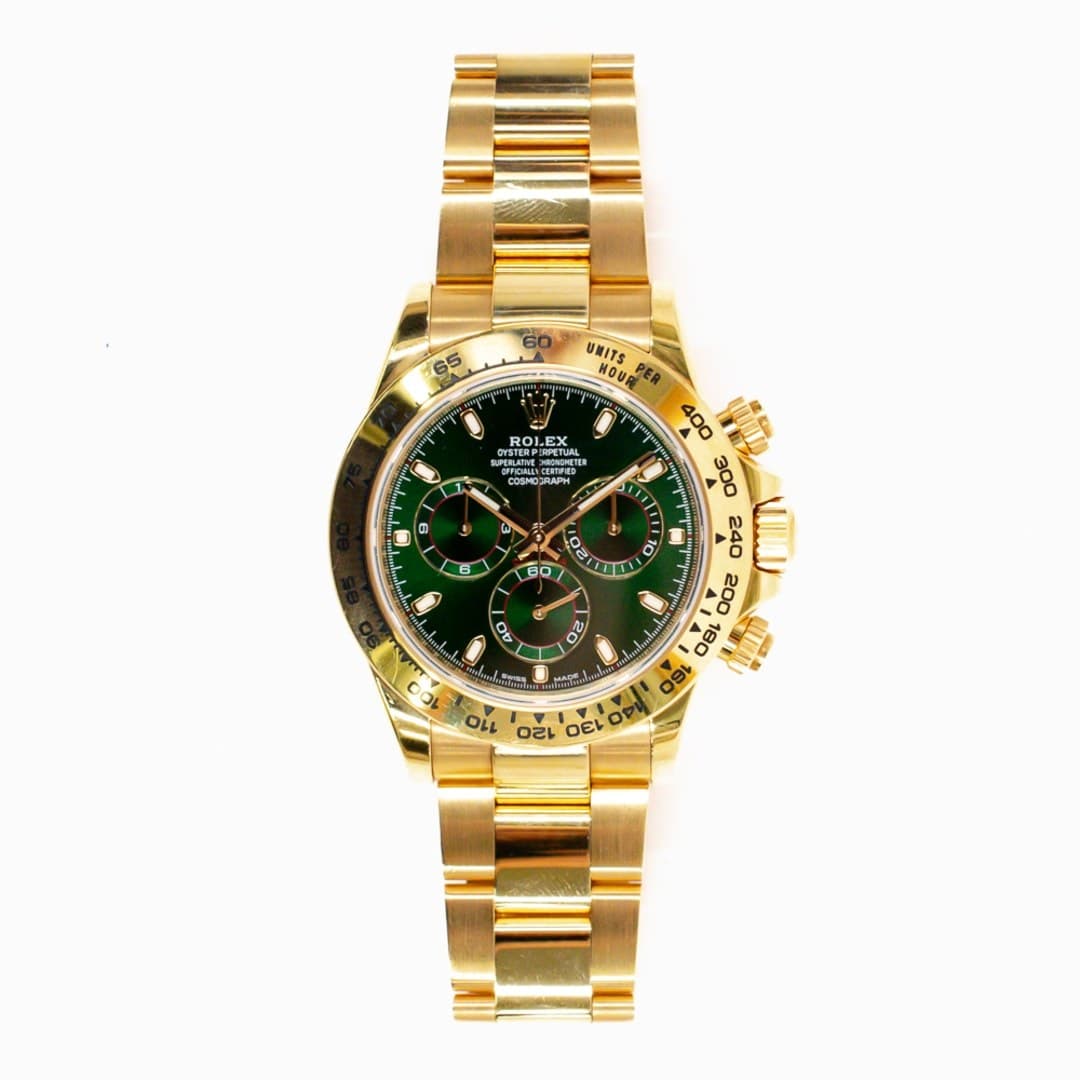 Rolex Daytona Yellow Gold Green Dial "John Mayer" 40mm